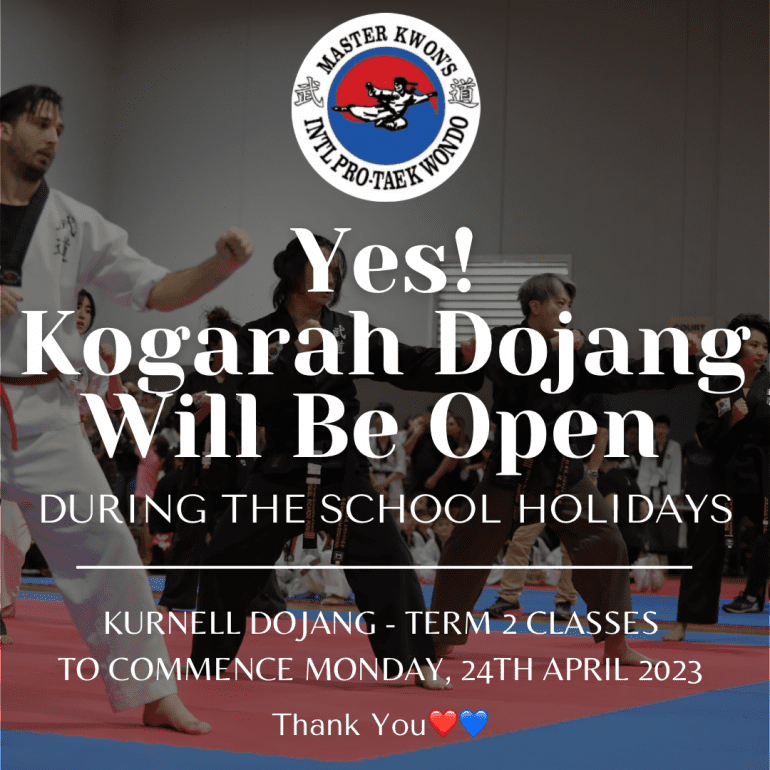 Kogarah Dojang – Autumn School Holidays